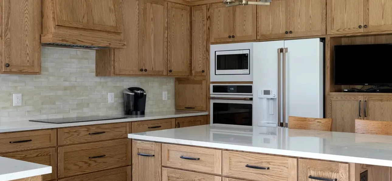 Lakeville Kitchen Remodel with Red Oak Shaker Cabinets