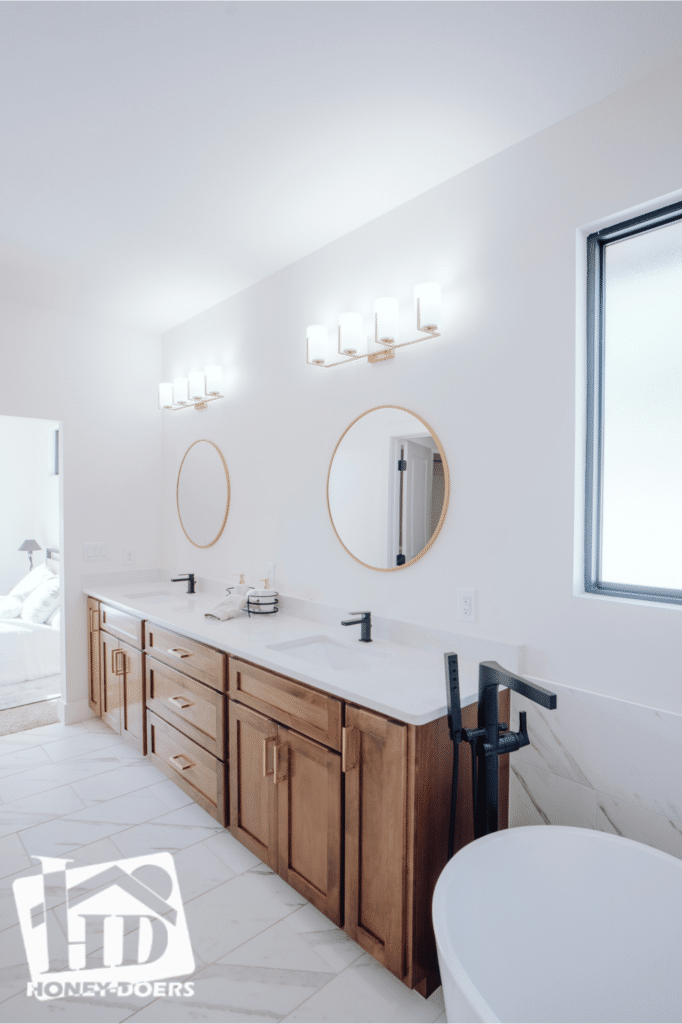 Rustic farm house style bathroom