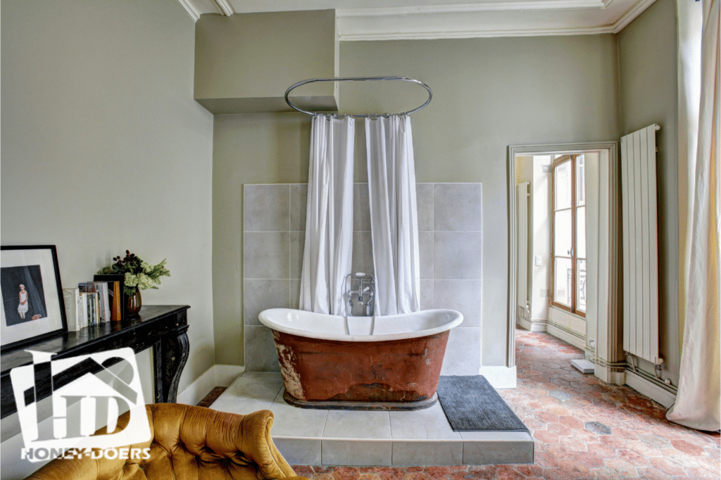 Rustic farm house style bathroom