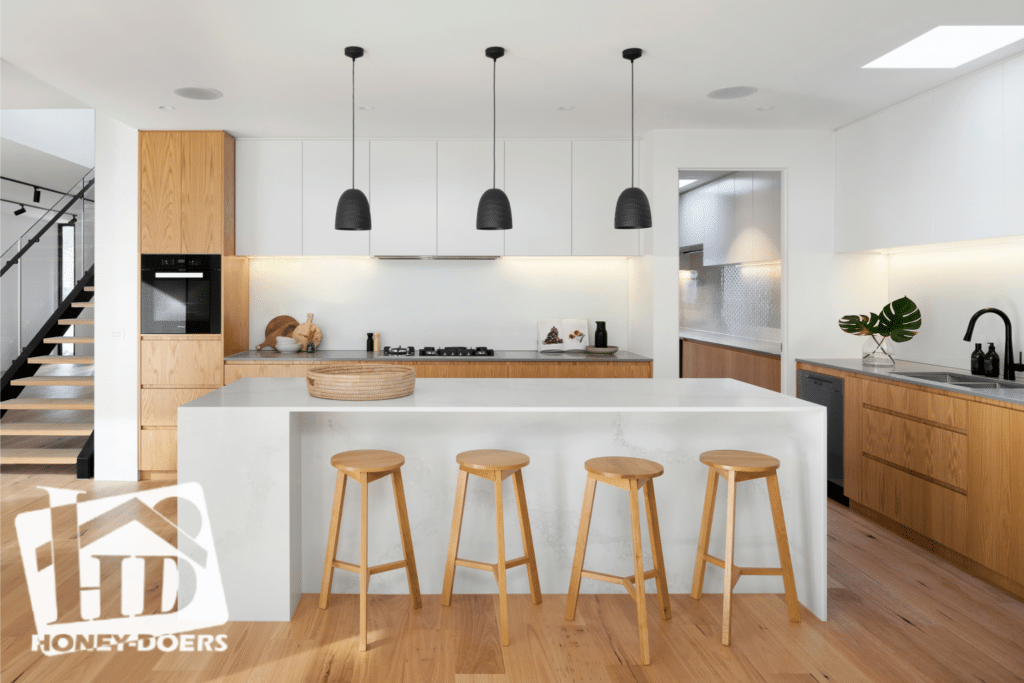 Breakfast bar kitchen remodel